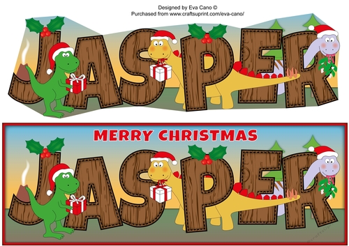Christmas Dinosaurs JASPER large dl