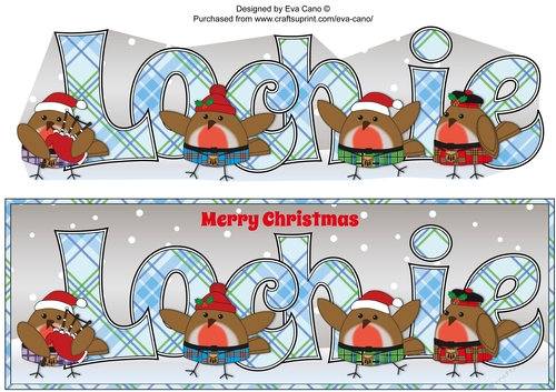 Scottish Christmas Robins LOCHIE large dl