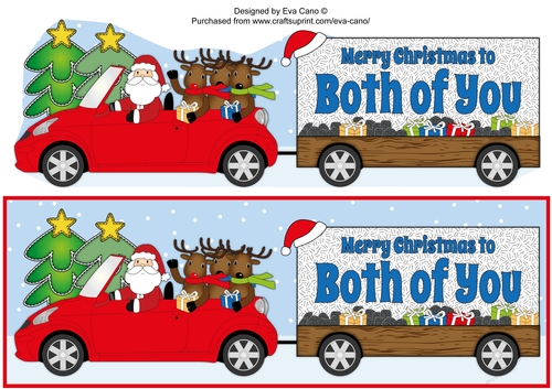 Santas Car & trailers BOTH OF YOU large dl