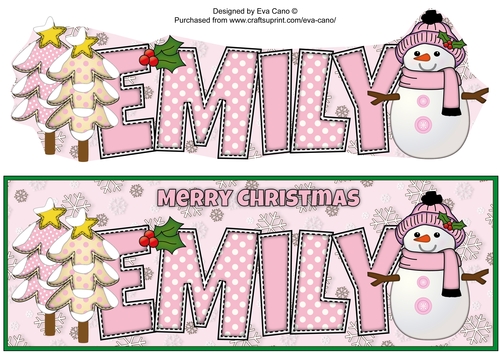 Cute Snowman EMILY large dl