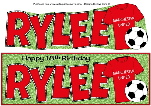 Football RYLEE Red 18th large dl