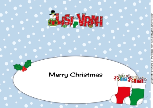 Merry Christmas from LISI VRAH large dl insert