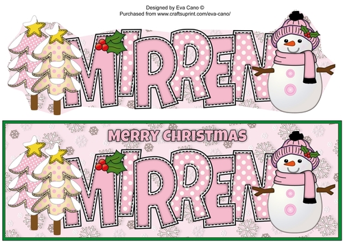 Cute Snowman MIRREN large dl