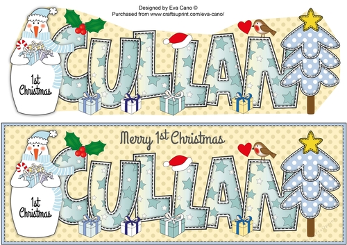 Snowman 1st Xmas CULLAN large dl