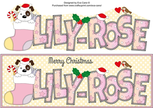 Patch Xmas LILY-ROSE large dl