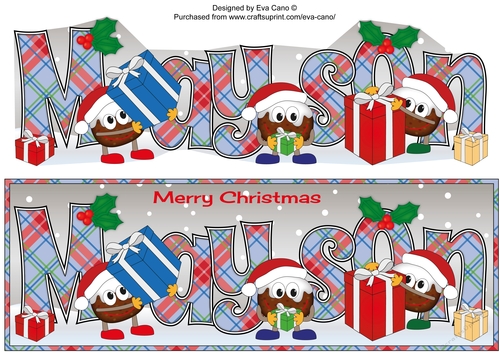 Crazy Christmas Puddings with presents MAYSON large dl