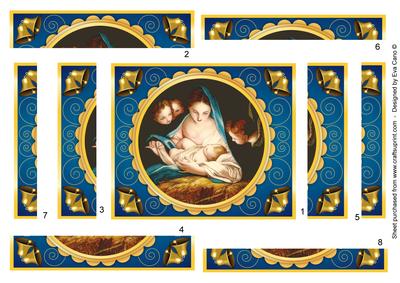 Mary and Baby Jesus Spiral Edge Stacker