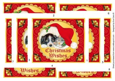 Christmas Cat and Dog Spiral Edge Stacker