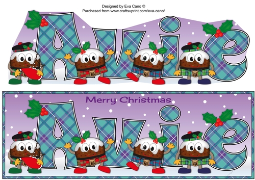 Crazy Scottish Christmas Puddings AVIE large dl