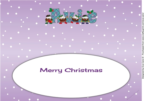 Crazy Scottish Christmas Puddings AVIE large dl insert
