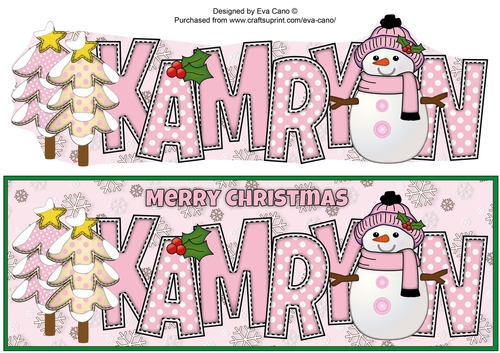 Cute Snowman KAMRYN large dl
