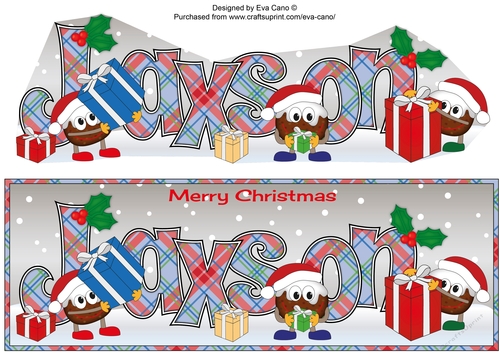 Crazy Christmas Puddings with presents JAXSON large dl