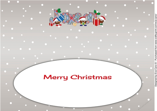 Crazy Christmas Puddings with presents JAXSON large dl insert