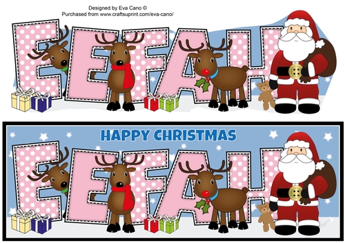 Santa and his Reindeers EEFAH large dl
