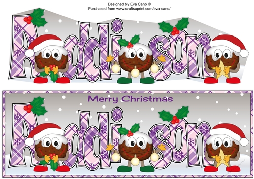 Crazy Christmas Puddings with Christmas decorations ADDISON large dl