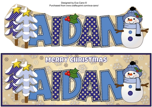 Cute Snowman AIDAN large dl