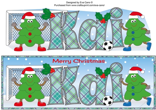 Crazy Christmas Trees playing football KAI large dl