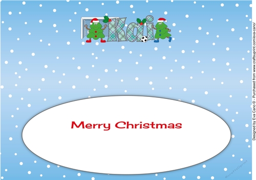 Crazy Christmas Trees playing football KAI large dl insert
