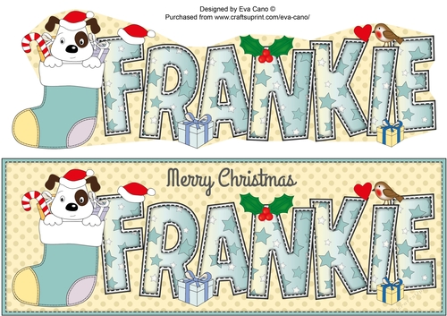 Patch Xmas FRANKIE large dl