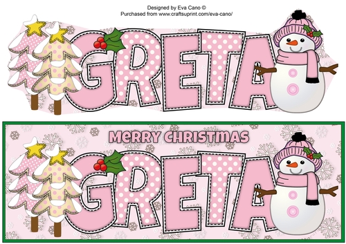 Cute Snowman GRETA large dl