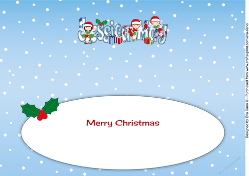 Christmas Fairies with Christmas Stockings JESSICA MAY large dl insert