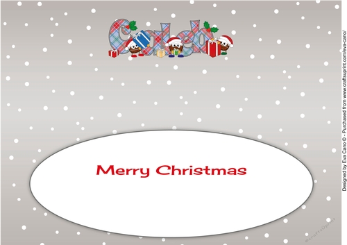 Crazy Christmas Puddings with presents CALEB large dl insert