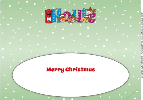 Christmas Robins with letters to Santa HOLLIE large dl insert