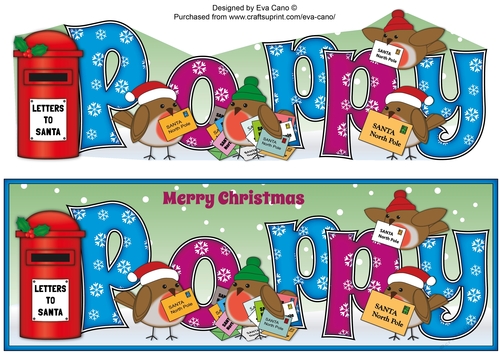 Christmas Robins with letters to Santa POPPY large dl