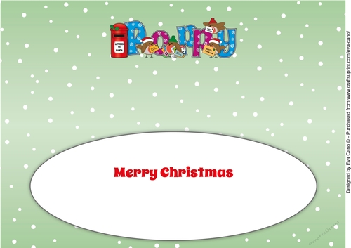 Christmas Robins with letters to Santa POPPY large dl insert