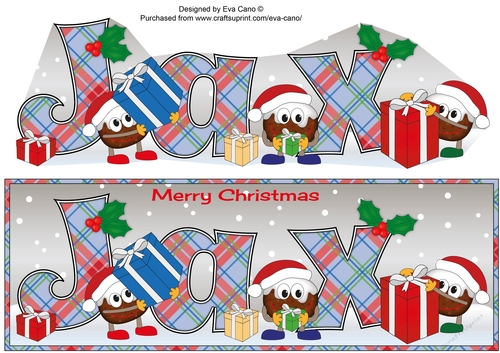 Crazy Christmas Puddings with presents JAX large dl