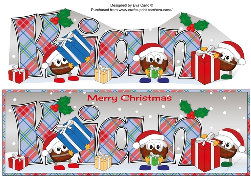 Crazy Christmas Puddings with presents KIAN large dl