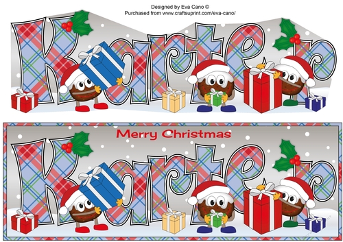 Crazy Christmas Puddings with presents KARTER large dl