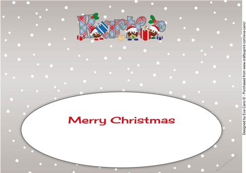 Crazy Christmas Puddings with presents KARTER large dl insert