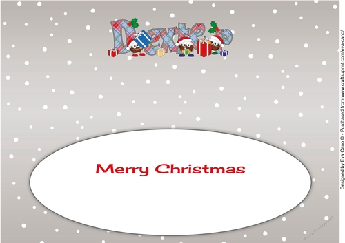 Crazy Christmas Puddings with presents DEXTER large dl insert