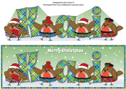 Scottish Christmas Robins KAI large dl