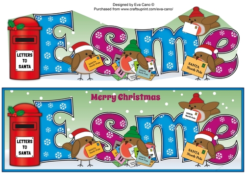 Christmas Robins with letters to Santa ESME large dl