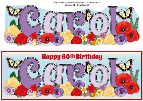Flower Blossom CAROL 60th large dl