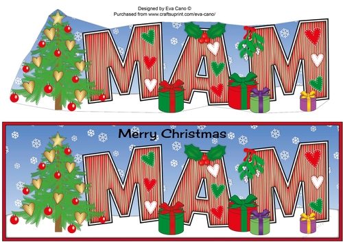 Christmas Tree, Hearts & Presents MAM large dl
