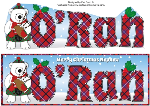 Scottish Piper Monty Polar Bear ORan large dl