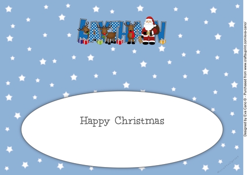 Santa and his Reindeers LAYTHAN large dl insert