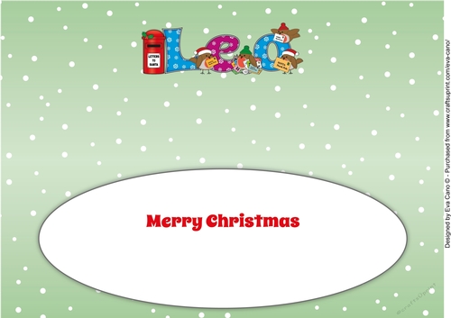 Christmas Robins with letters to Santa LEO large dl insert