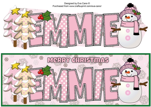 Cute Snowman EMMIE large dl