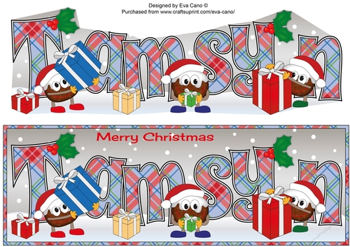 Crazy Christmas Puddings with presents TAMSYN large dl
