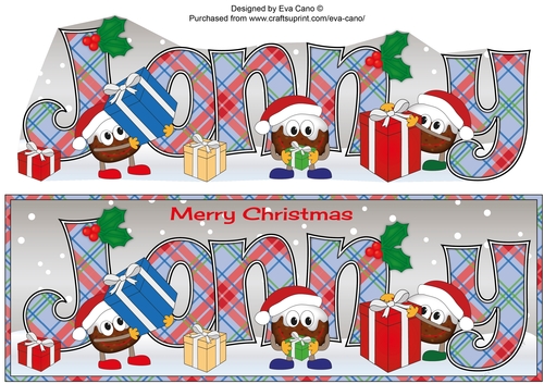 Crazy Christmas Puddings with presents JONNY large dl