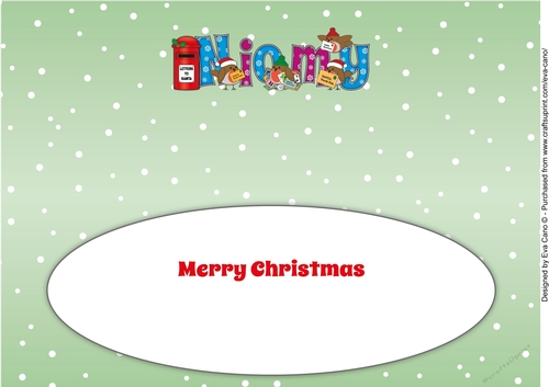 Christmas Robins with letters to Santa NIOMY large dl insert