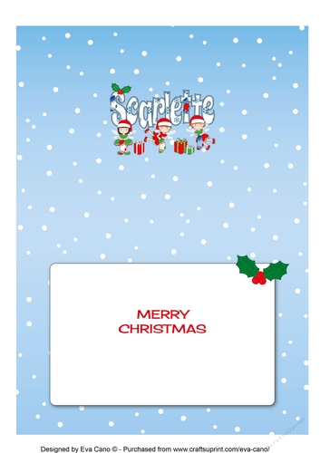 Christmas Fairies with Christmas Stockings SCARLETTE 5x7 insert