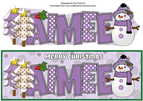 Cute Snowman AIMEE large dl