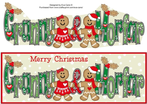 Gingerbread Couple GRANNY & MORFAR large dl