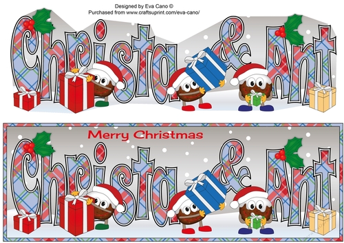 Crazy Christmas Puddings with presents CHRISTA & ANT large dl