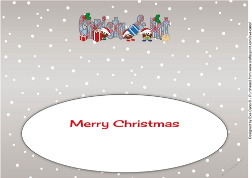 Crazy Christmas Puddings with presents CHRISTA & ANT large dl insert